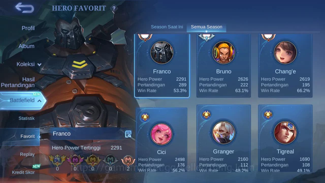 Mobile Legends: Bang Bang Accounts GLOBAL Hero 99 Skin 194 Covenant Benedetta | CC Na image 14