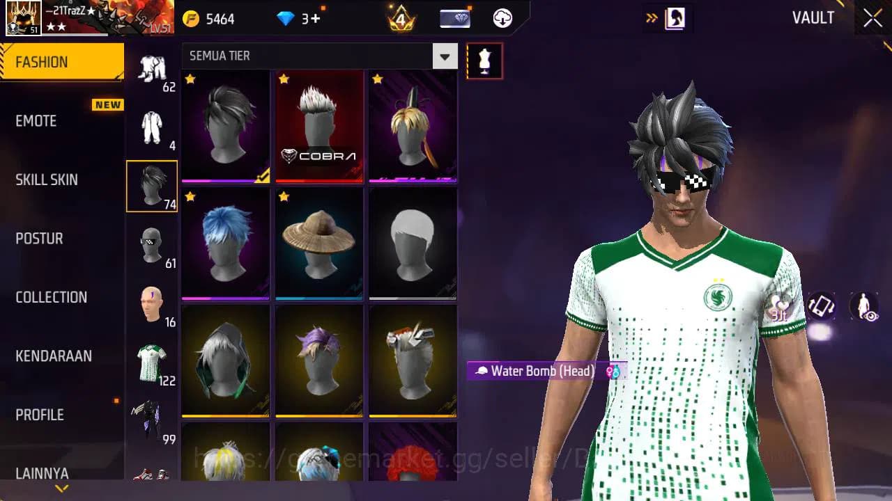 Free Fire Accounts Indonesia, vault 122, SG lumut, evo 2, bvundle cob image 10