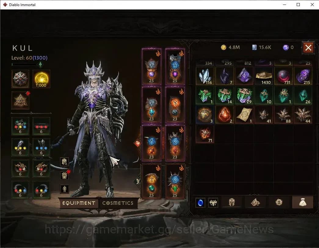 Diablo Immortal Accounts SEA - Bloodrime|CS ON|Lv60(1300)|Necromancer|CR 53 image 10