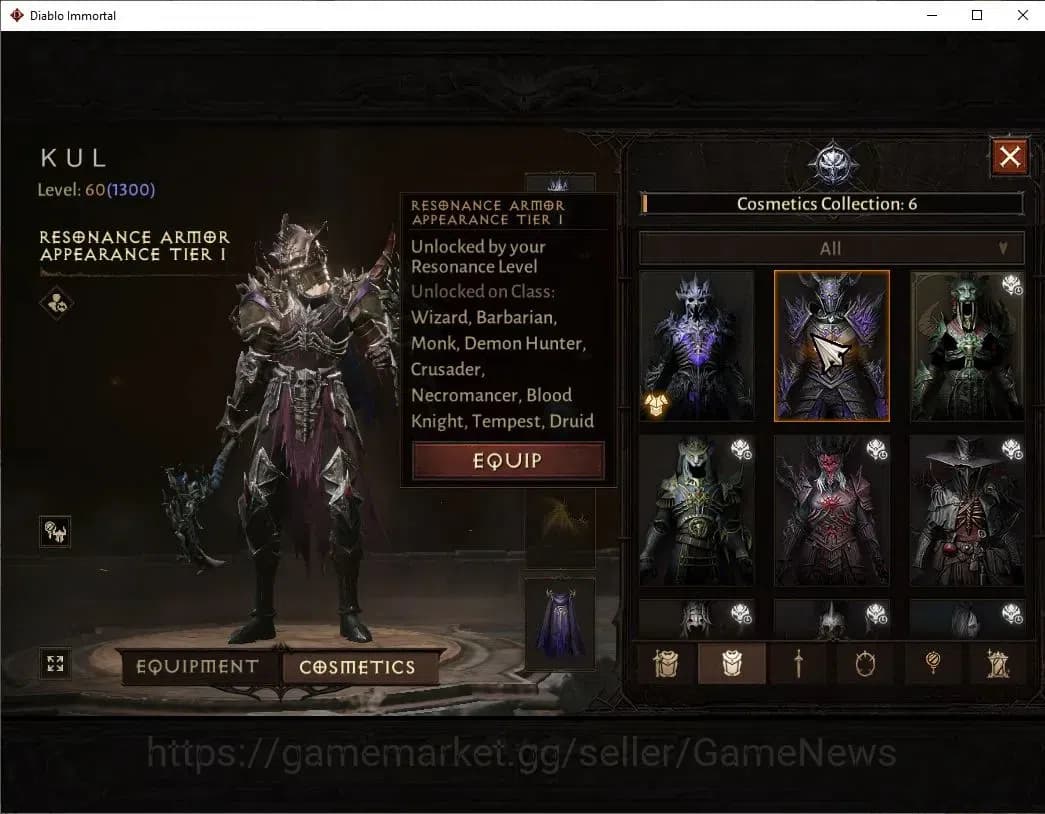 Diablo Immortal Accounts SEA - Bloodrime|CS ON|Lv60(1300)|Necromancer|CR 53 image 12