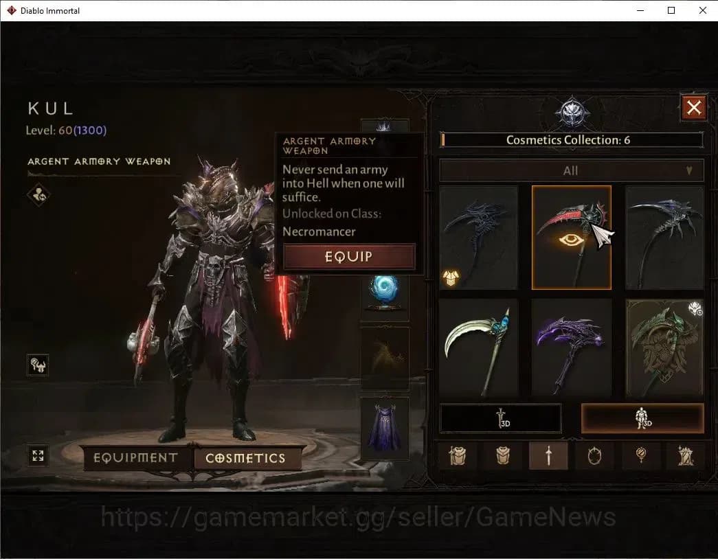 Diablo Immortal Accounts SEA - Bloodrime|CS ON|Lv60(1300)|Necromancer|CR 53 image 14