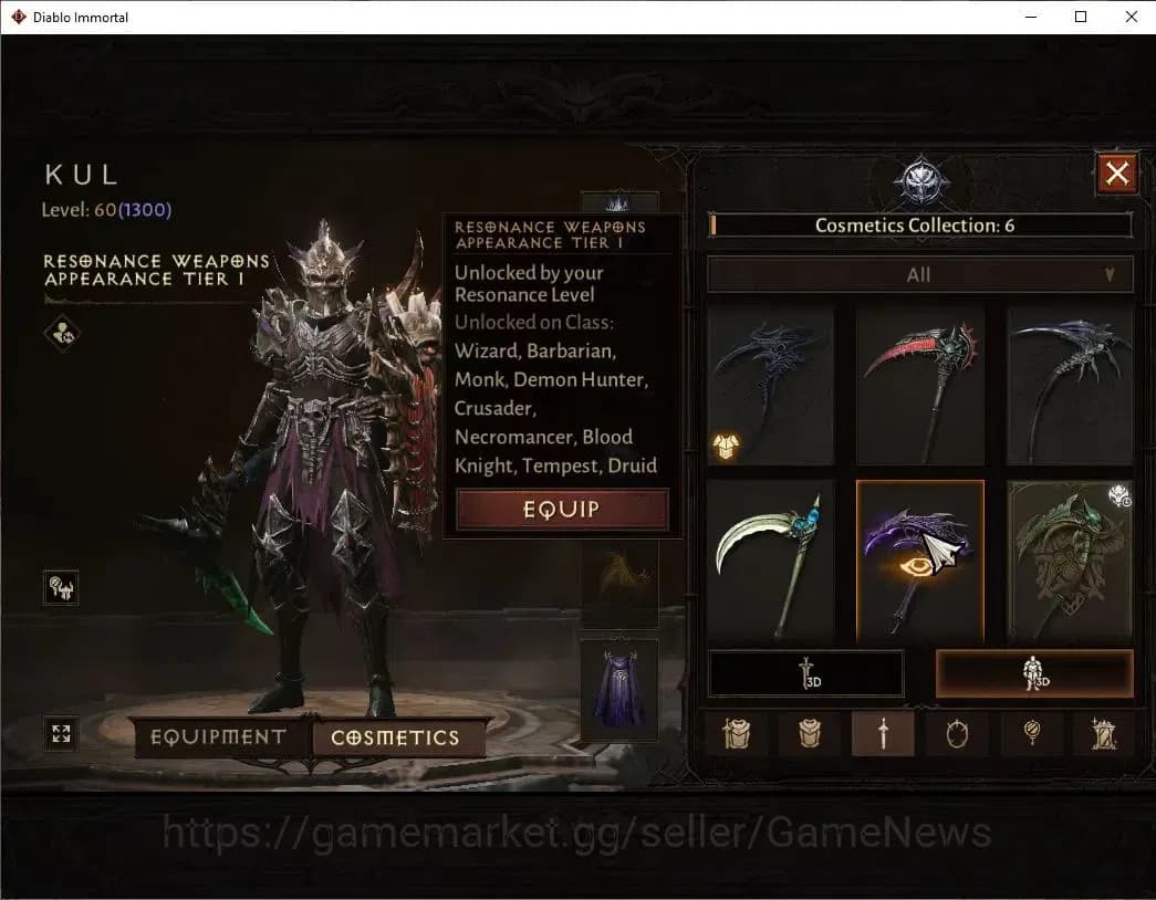 Diablo Immortal Accounts SEA - Bloodrime|CS ON|Lv60(1300)|Necromancer|CR 53 image 17