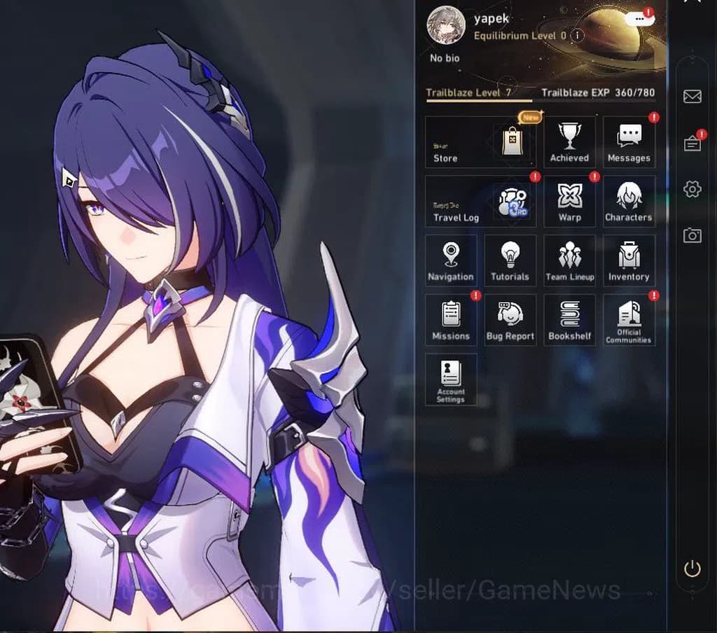 Honkai Star Rail Accounts ASIA|TL 7|2 Golden Companion Spirit|3 Limited|Silv image 1