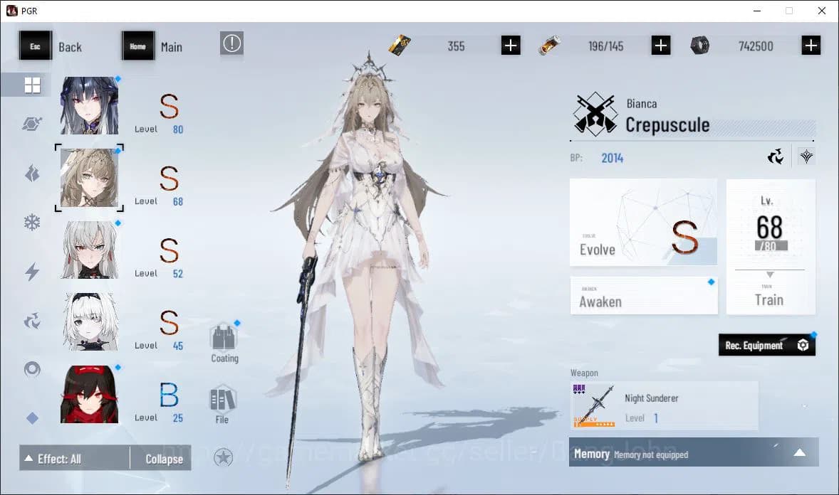Punishing: Gray Raven Accounts ASIA|Lv 46 | [S Nirvantia,S Crepuscule,S LuciaCW,S image 12