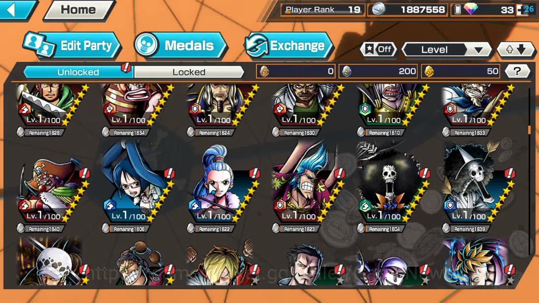 One Piece Bounty Rush Accounts Global|5 EX 1 MAX| Divine Departure Shanks, G5 Mon image 9