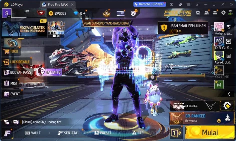 Free Fire Accounts Indonesia | Vault 227 | SG Trompet | Parafal-Lore image 1