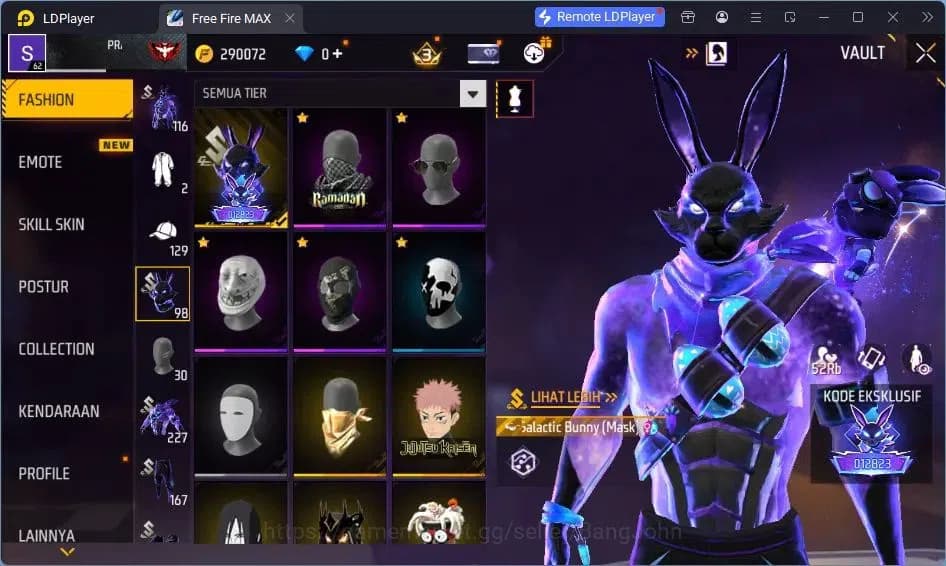 Free Fire Accounts Indonesia | Vault 227 | SG Trompet | Parafal-Lore image 14