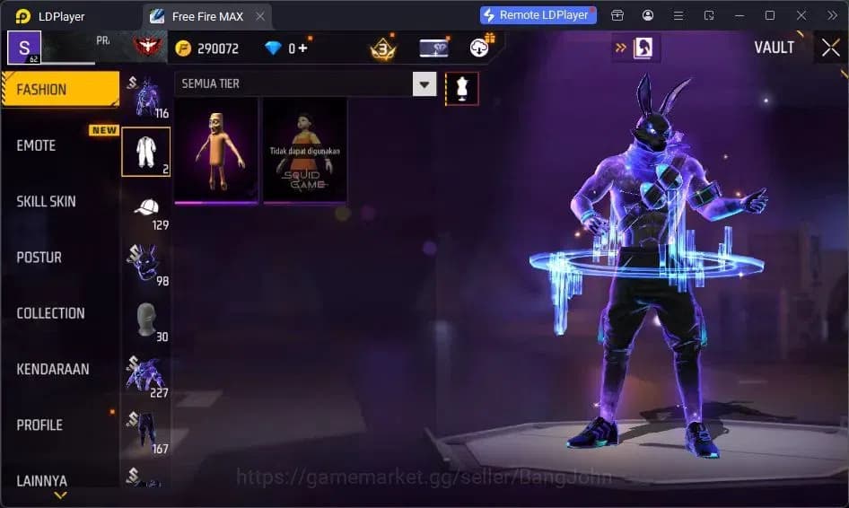 Free Fire Accounts Indonesia | Vault 227 | SG Trompet | Parafal-Lore image 16