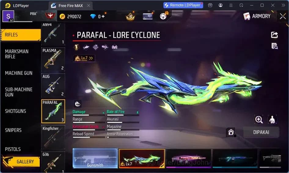 Free Fire Accounts Indonesia | Vault 227 | SG Trompet | Parafal-Lore image 4