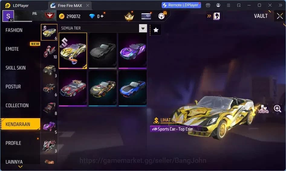 Free Fire Accounts Indonesia | Vault 227 | SG Trompet | Parafal-Lore image 7