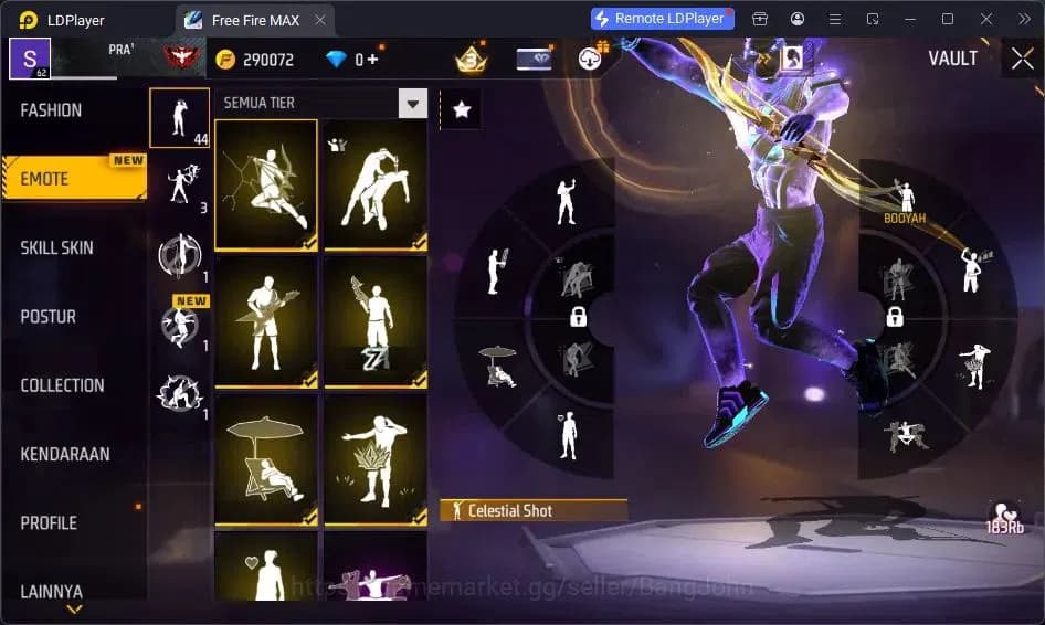 Free Fire Accounts Indonesia | Vault 227 | SG Trompet | Parafal-Lore image 9