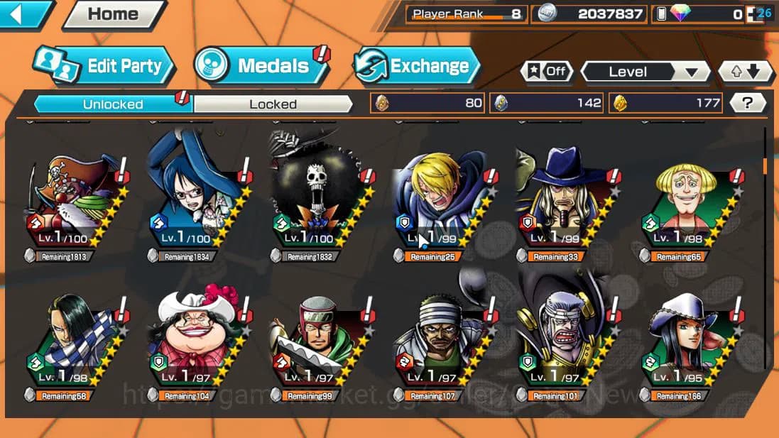 One Piece Bounty Rush Accounts Global| 4 EX| T4E Marshall D.Teach,Seraphim S-Snak image 7