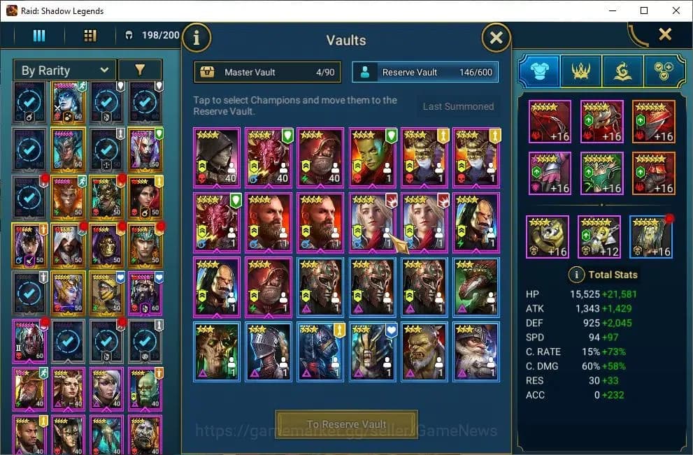 Raid: Shadow Legends Accounts Lv55 1M Power|19 Legend(Wixwell,Hilvi,DKnight,Arta image 11