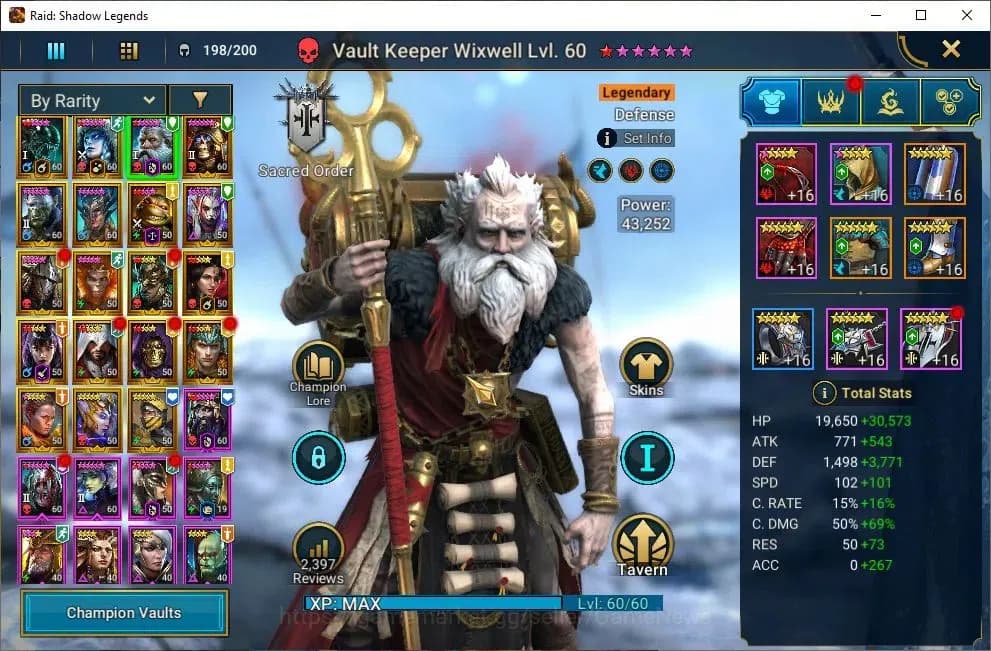 Raid: Shadow Legends Accounts Lv55 1M Power|19 Legend(Wixwell,Hilvi,DKnight,Arta image 3