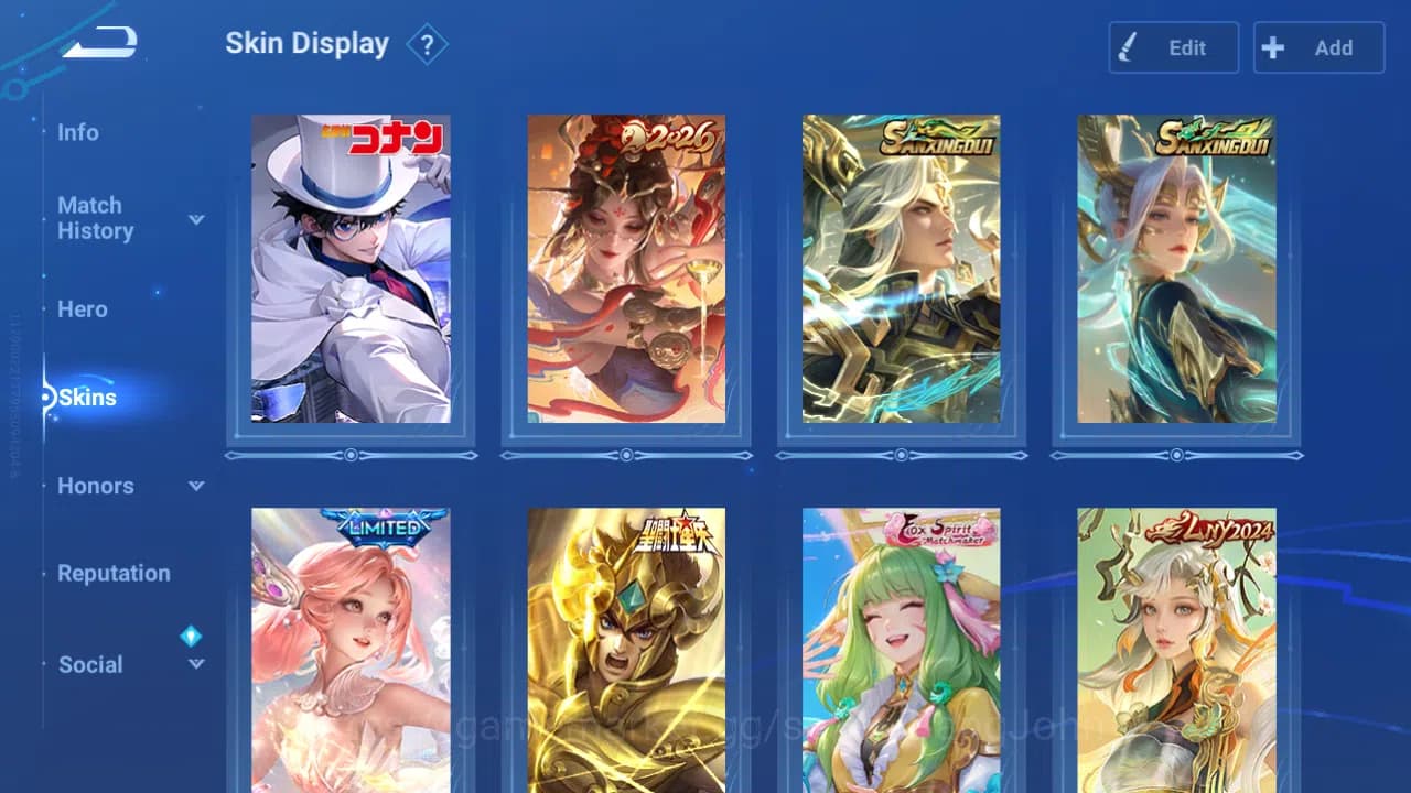 Honor of Kings Accounts Hero 111|Skin 150|Conan Marco|LNY26 DiaoChan|Sanxi image 6