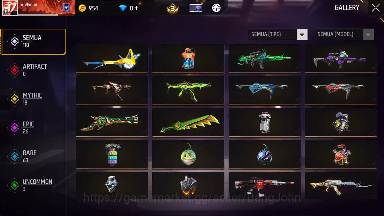 Free Fire Accounts Indonesia, Vault 84, SG terompet, Baju winterland, image 11