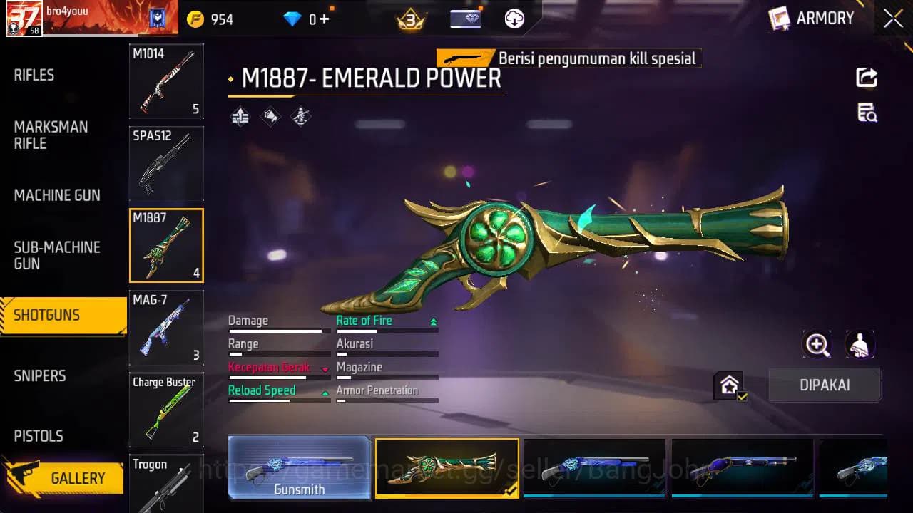 Free Fire Accounts Indonesia, Vault 84, SG terompet, Baju winterland, image 12