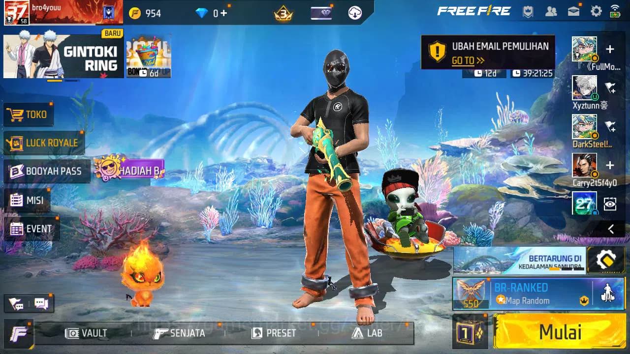 Free Fire Accounts Indonesia, Vault 84, SG terompet, Baju winterland, image 14