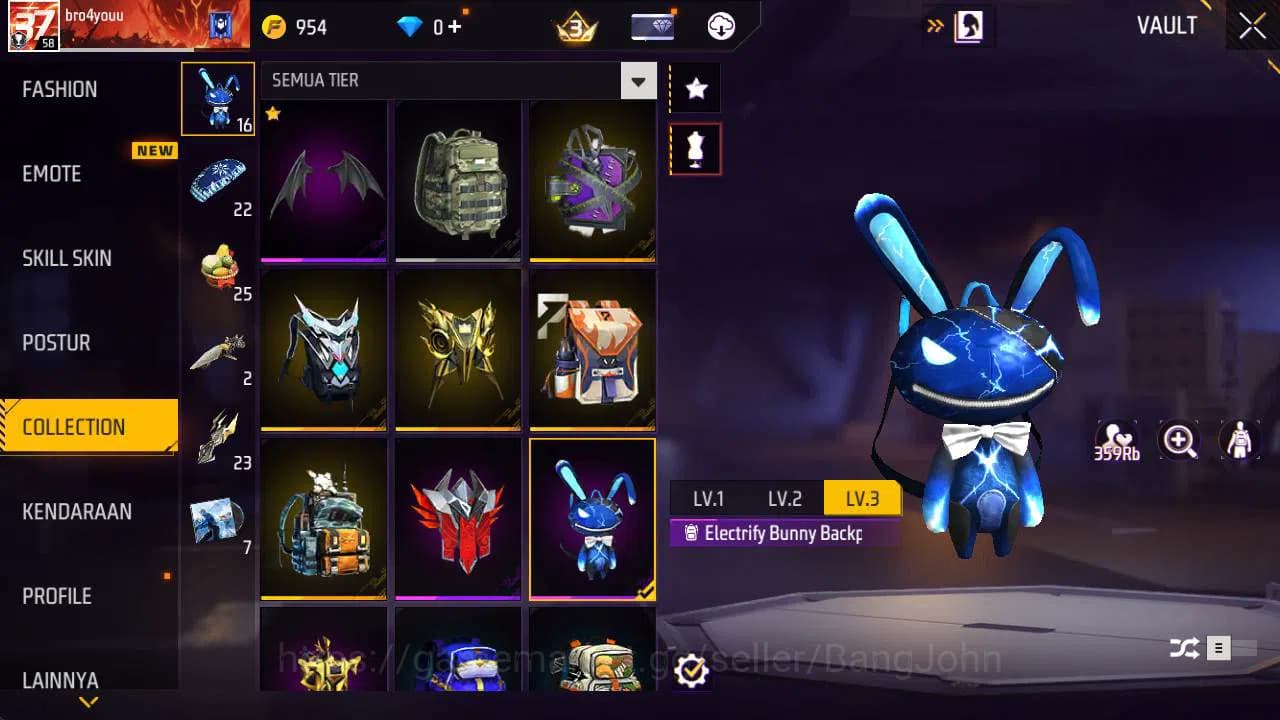 Free Fire Accounts Indonesia, Vault 84, SG terompet, Baju winterland, image 3