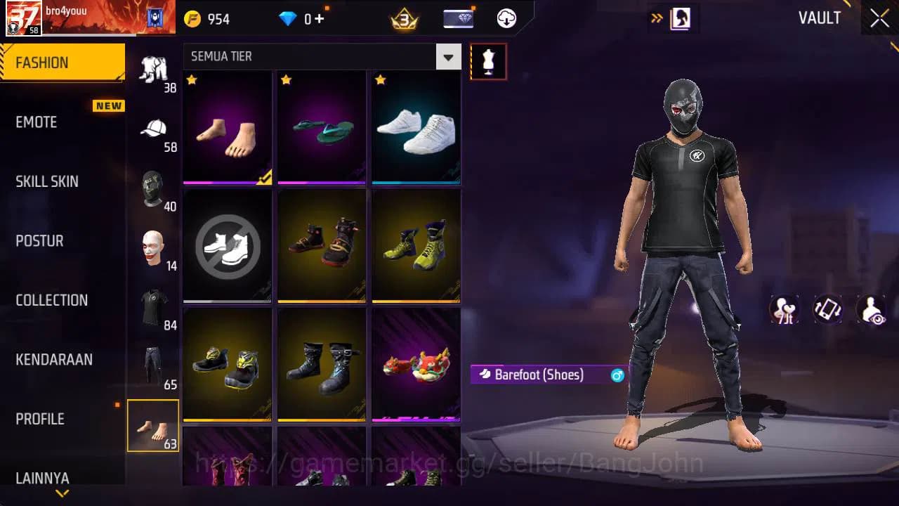 Free Fire Accounts Indonesia, Vault 84, SG terompet, Baju winterland, image 4