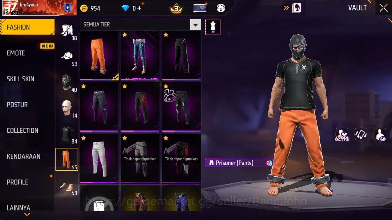 Free Fire Accounts Indonesia, Vault 84, SG terompet, Baju winterland, image 5