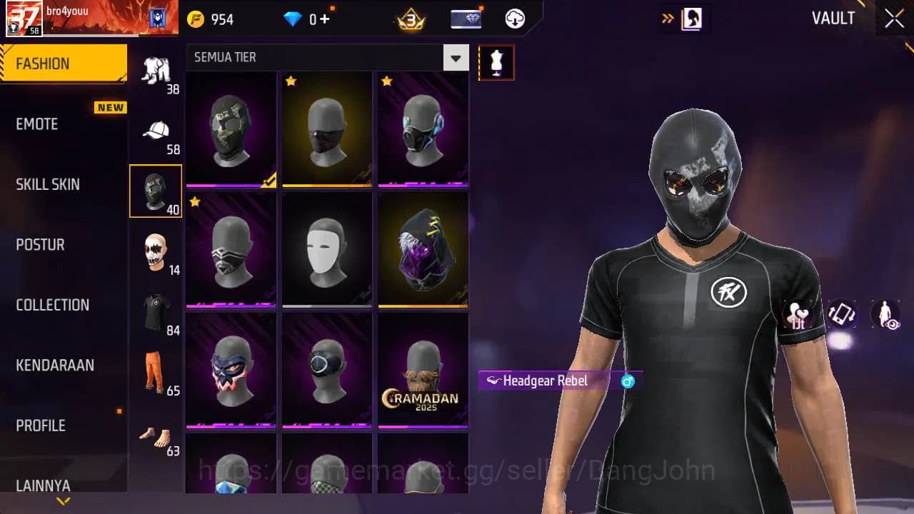 Free Fire Accounts Indonesia, Vault 84, SG terompet, Baju winterland, image 8