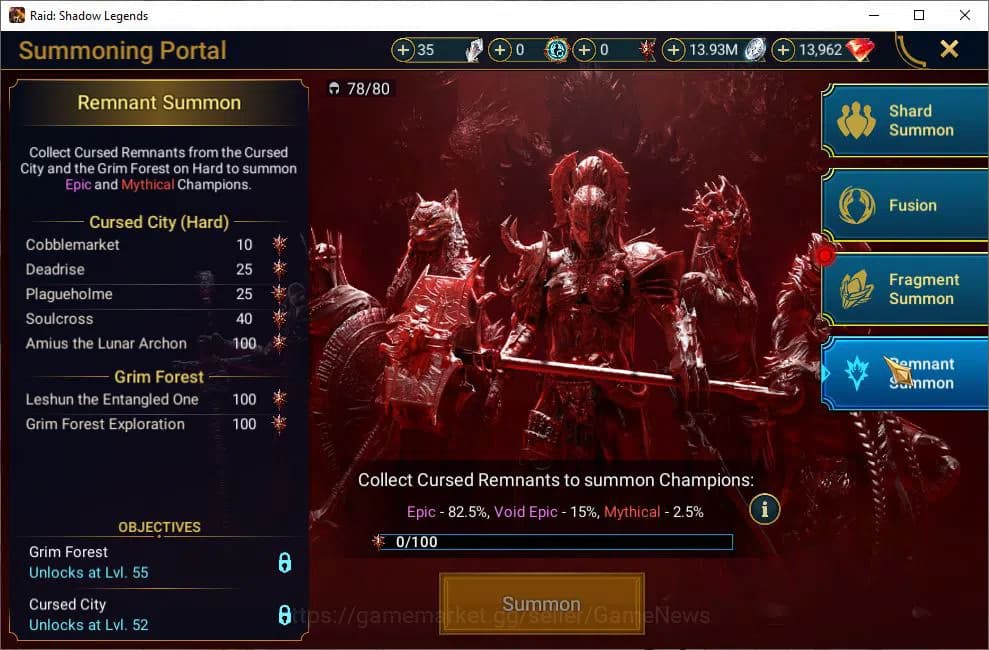 Raid: Shadow Legends Accounts Lv22 222K Power|13,9K Gems|1 Mythical (Mezomel Lup image 19