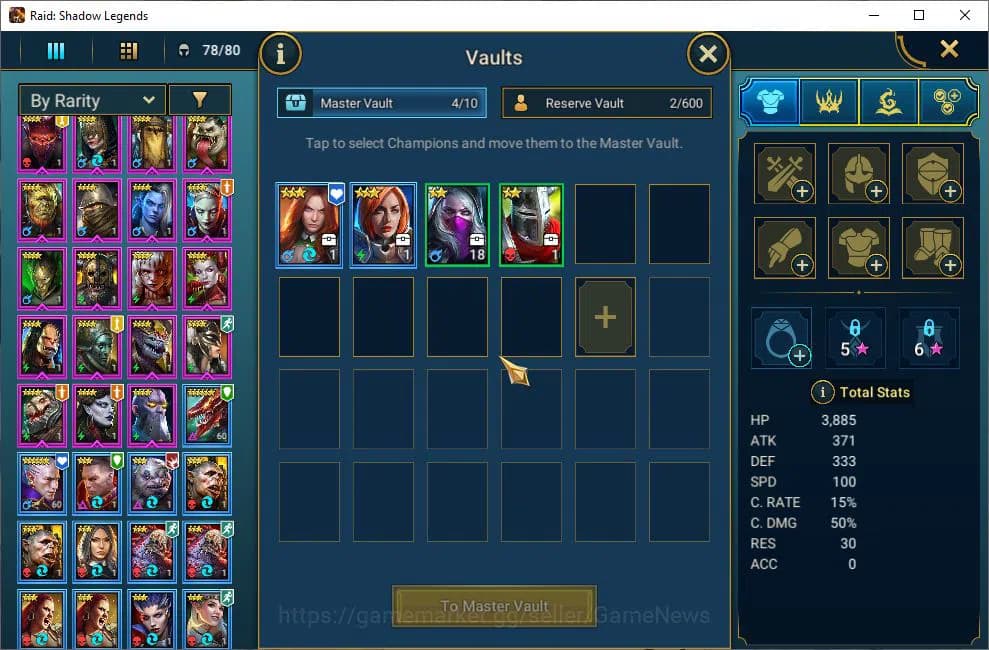 Raid: Shadow Legends Accounts Lv22 222K Power|13,9K Gems|1 Mythical (Mezomel Lup image 5