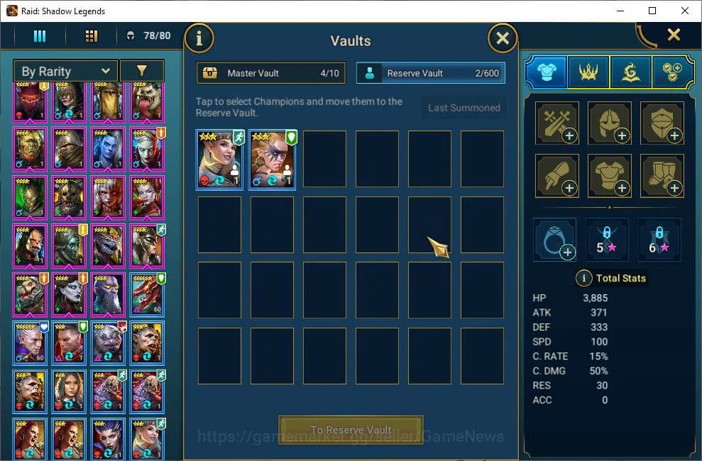 Raid: Shadow Legends Accounts Lv22 222K Power|13,9K Gems|1 Mythical (Mezomel Lup image 6