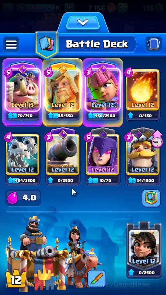Clash Royale Accounts Lv 35|Trophy 8000|KTL 12|LimitedSkin|Total Card 12 image 3