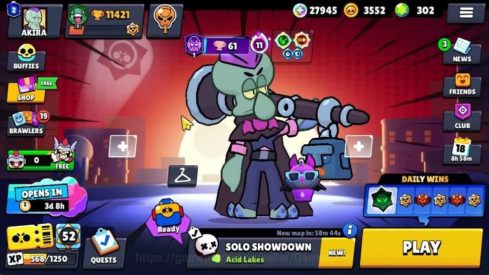Brawl Stars Accounts 11K Trophy|27K Bling 302 Gem|57 Brawler 5 Max Lvl| image 1