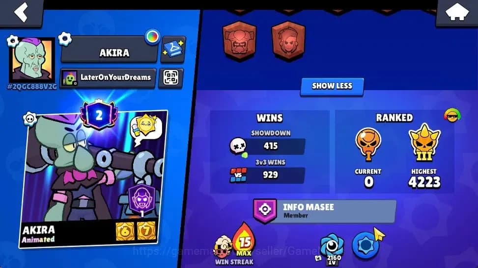 Brawl Stars Accounts 11K Trophy|27K Bling 302 Gem|57 Brawler 5 Max Lvl| image 3