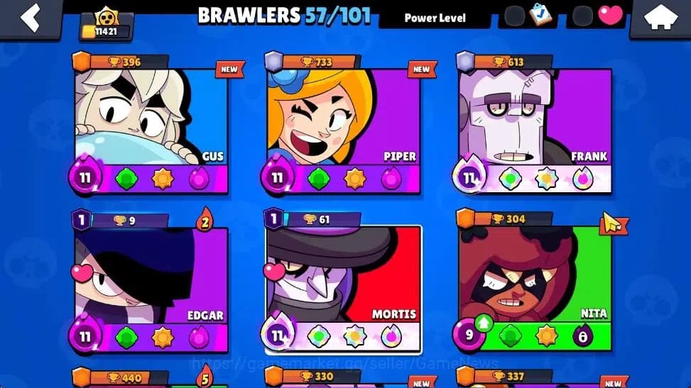 Brawl Stars Accounts 11K Trophy|27K Bling 302 Gem|57 Brawler 5 Max Lvl| image 5