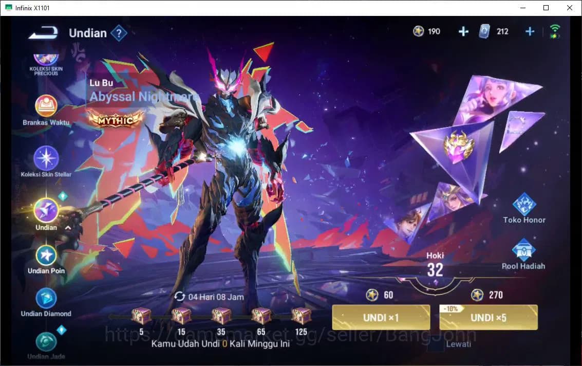 Honor of Kings Accounts GLOBAL|90HR|76SK|LEGEND=LI XIN|LIMITED=YUHUAN|LNY= image 3