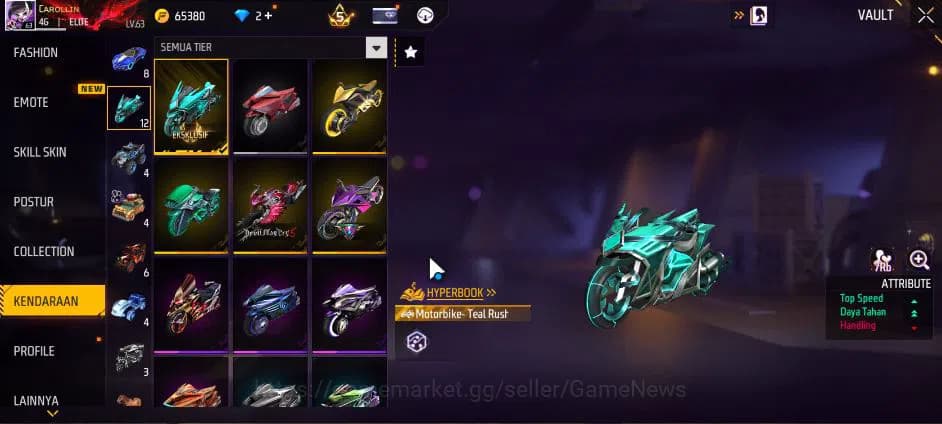 Free Fire Accounts Indonesia|M1887 Sterling C Lv6,Hand Of H,Emerald P image 3