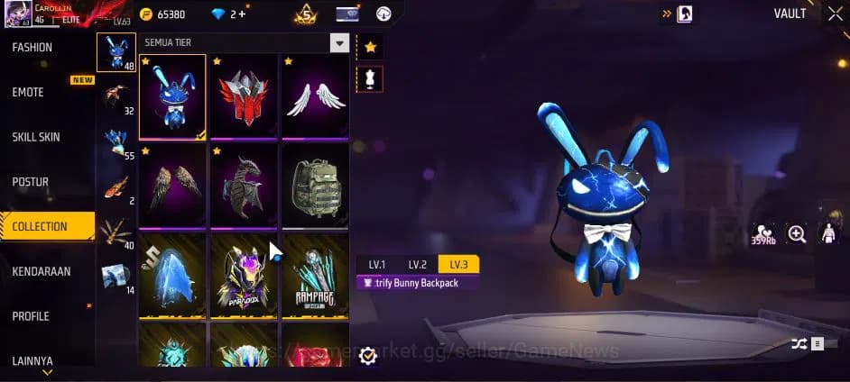 Free Fire Accounts Indonesia|M1887 Sterling C Lv6,Hand Of H,Emerald P image 6