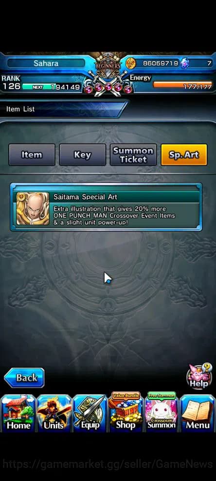 Grand Summoners Accounts Global|Rank 126|1 Sp.Art+93 RGB|34 Ascend|[Inumuta image 7