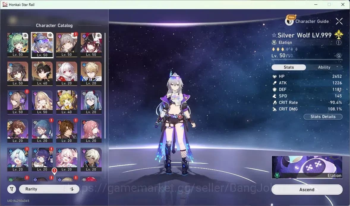 Honkai Star Rail Accounts ASIA | TL 35 | 5 LIMIT | HUO HUO | SILVER WOLF | S image 3