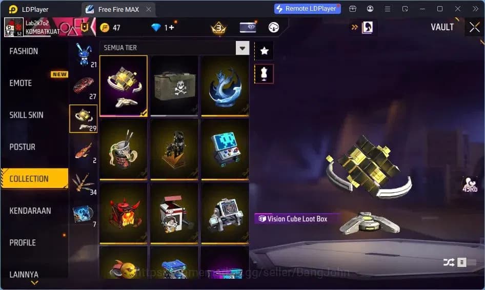Free Fire Accounts Indonesia | Vault 93 | EVO SG-STERLING | EVO-P90 G image 10
