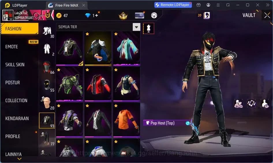 Free Fire Accounts Indonesia | Vault 93 | EVO SG-STERLING | EVO-P90 G image 17
