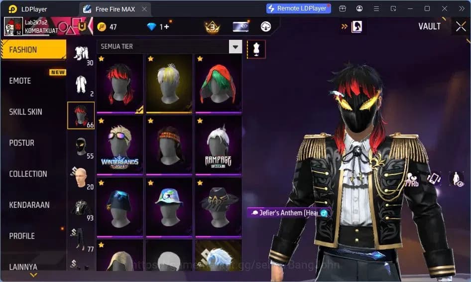 Free Fire Accounts Indonesia | Vault 93 | EVO SG-STERLING | EVO-P90 G image 20