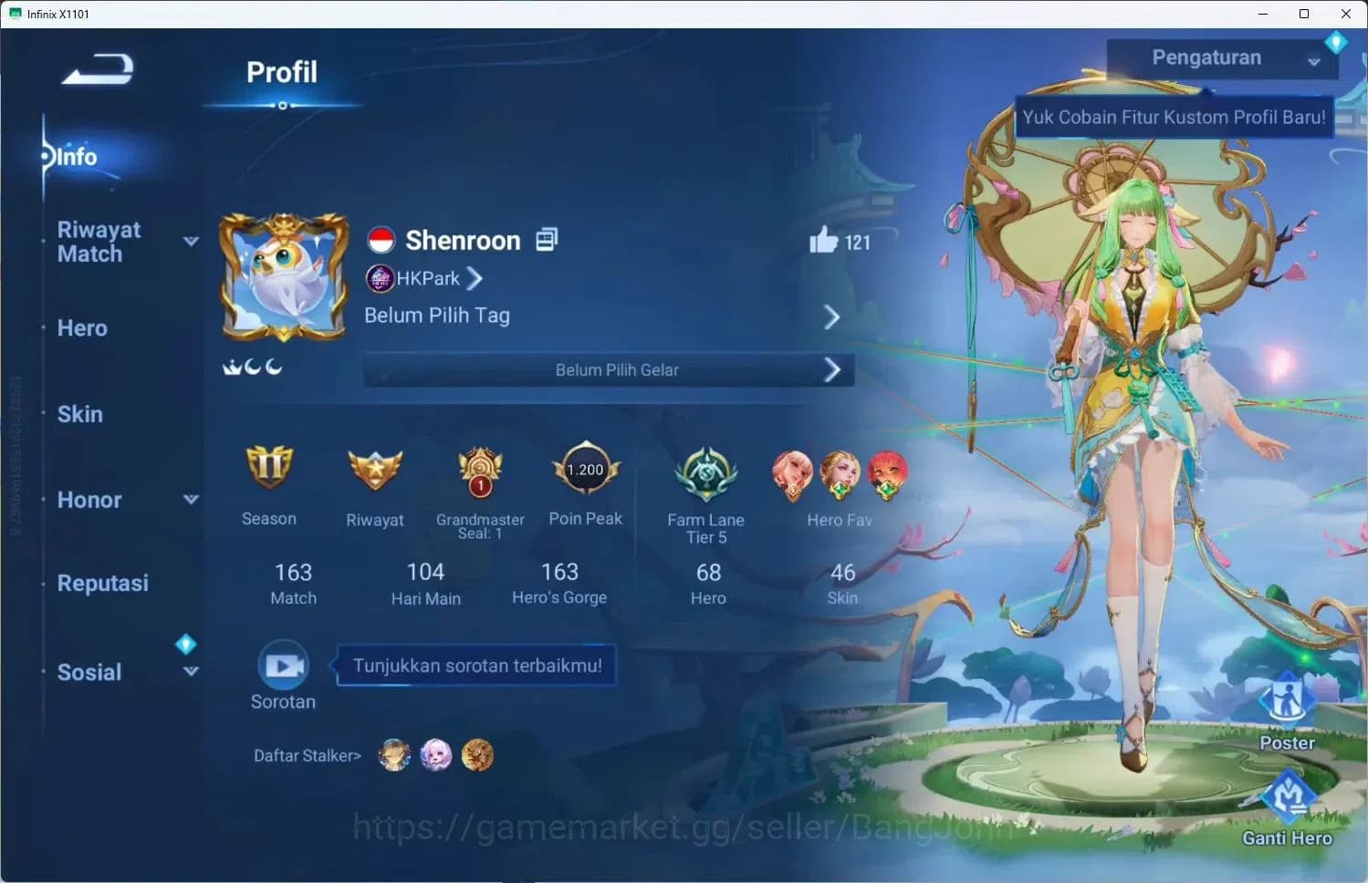 Honor of Kings Accounts Global | 163H 46S | Event Hou Yi, Event Gan & Mo | image 1