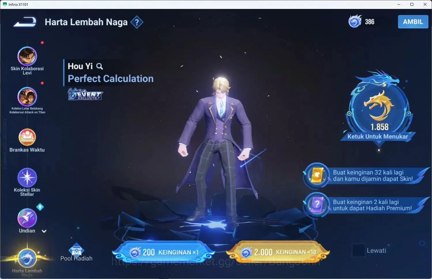 Honor of Kings Accounts Global | 163H 46S | Event Hou Yi, Event Gan & Mo | image 6