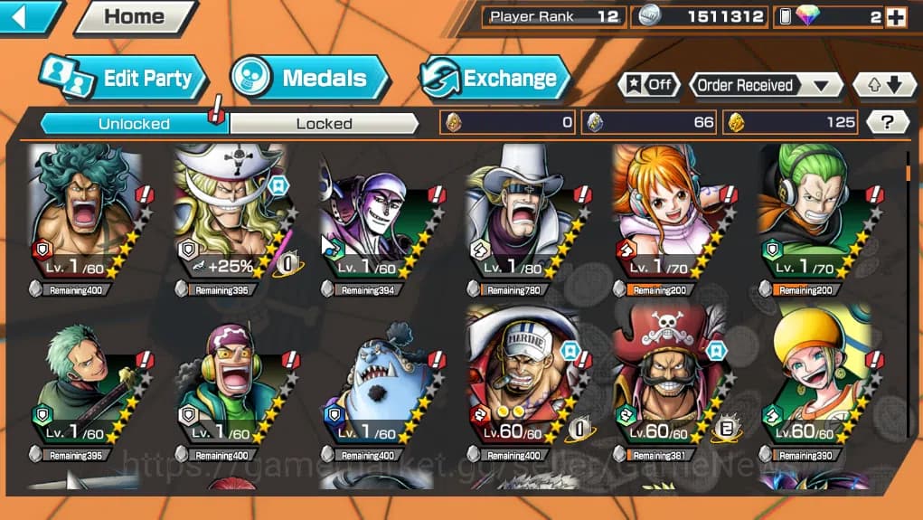 One Piece Bounty Rush Accounts Global|5EX 1MAX|GP Edward Newgate,DD Shanks,FR Sha image 6