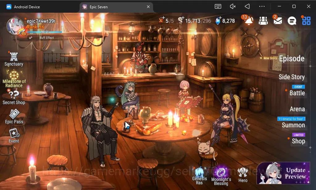 Epic Seven Accounts GLOBAL Unverif|8 ML(Salome,NM Luna,Har Setti,Etc)+ image 1