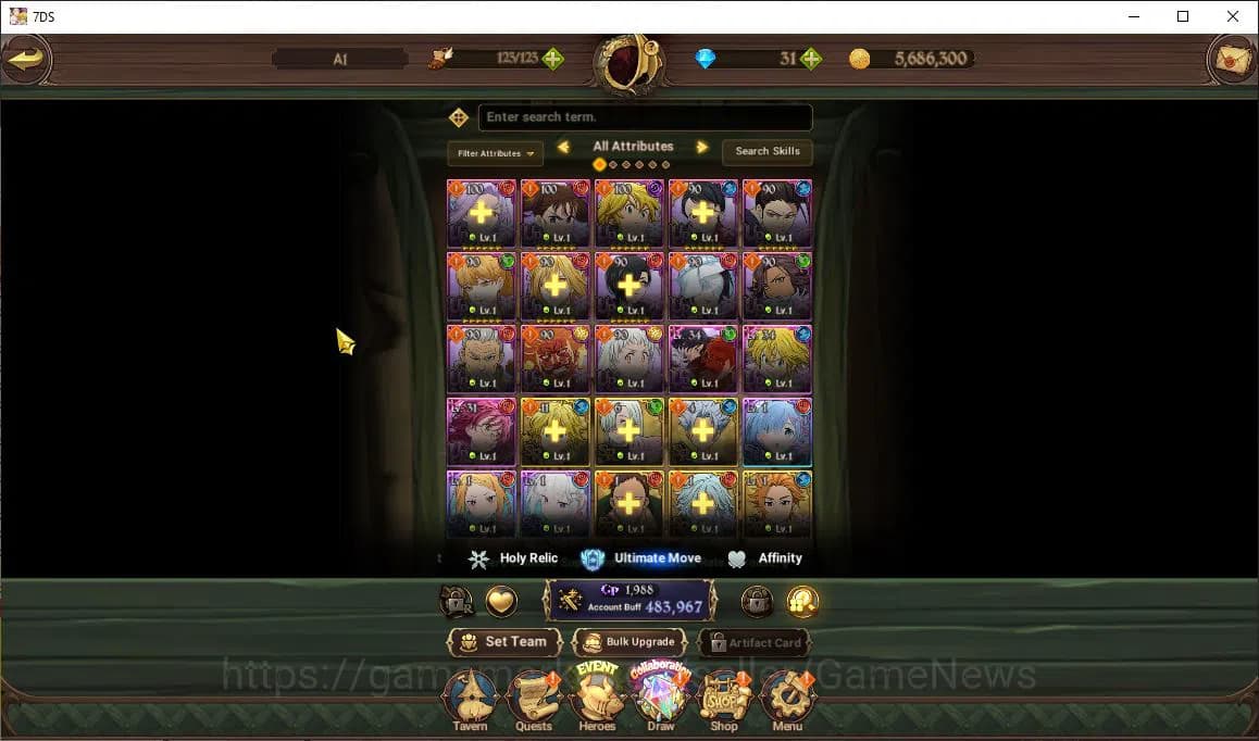 The Seven Deadly Sins: Grand Cross Accounts Asia|483K CC|31 DM|3 UR + Collab ReZero|Meresca,DK image 12