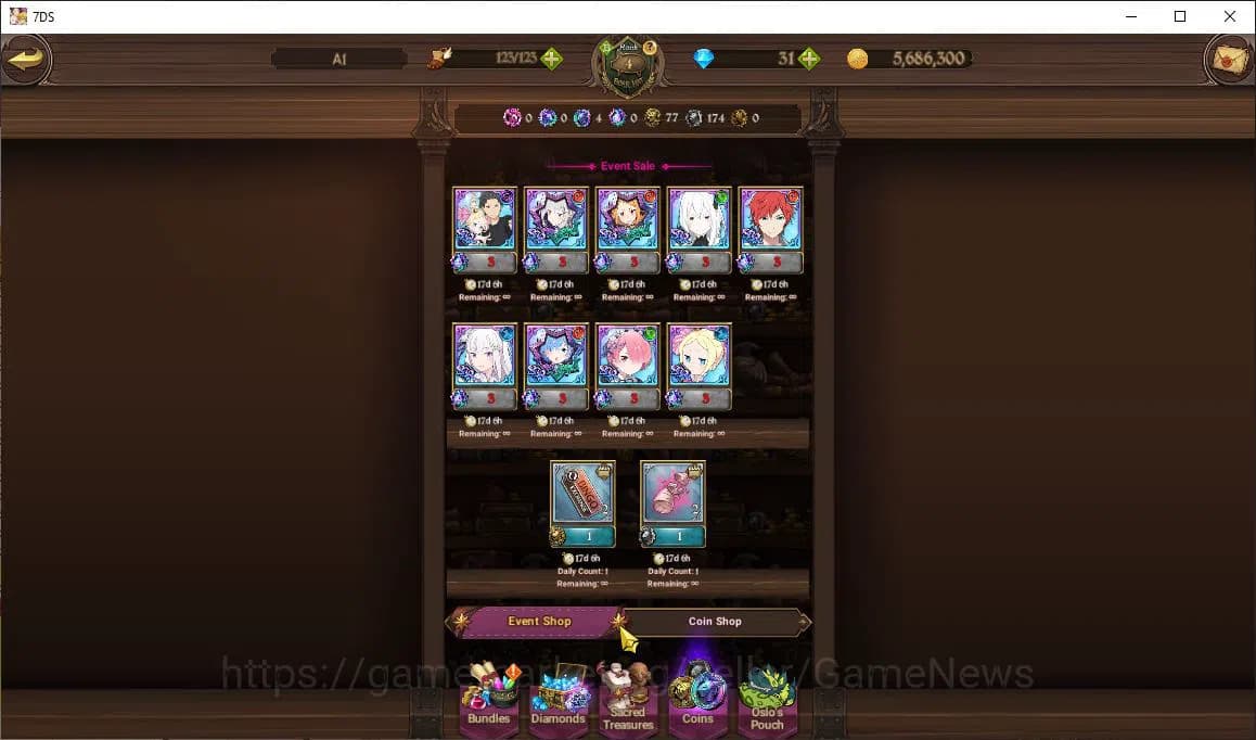 The Seven Deadly Sins: Grand Cross Accounts Asia|483K CC|31 DM|3 UR + Collab ReZero|Meresca,DK image 9