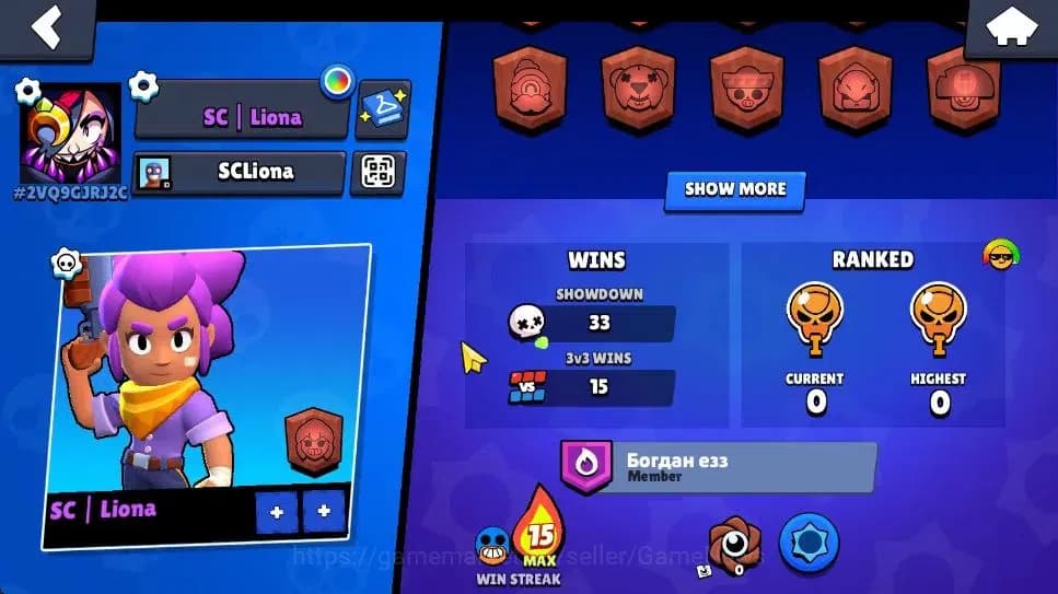 Brawl Stars Accounts 1001 Trophy|3,3K Bling|14 Brawlers 2 Max Lvl [Shel image 3