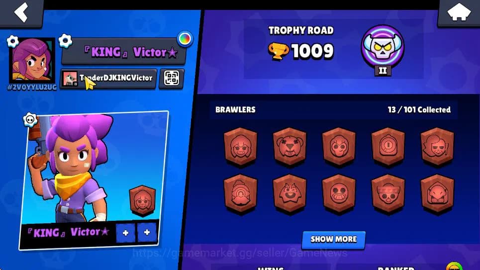 Brawl Stars Accounts 1009 Trophy | 13 Brawlers 2 MAX Lvl | 2 Epic [Moon image 13
