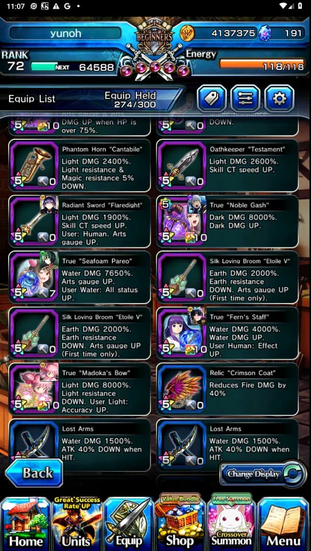 Grand Summoners Accounts Global| Ascend 16| Shadow, Islid HP, DLS Rimuru, B image 10